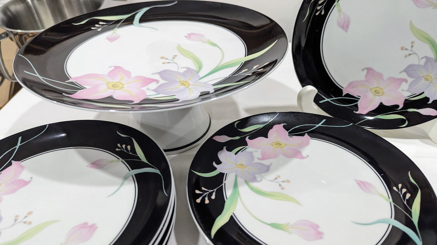 Vintage Fairfield Fine China Cake by Vanessa Yung Shen Set 10pc