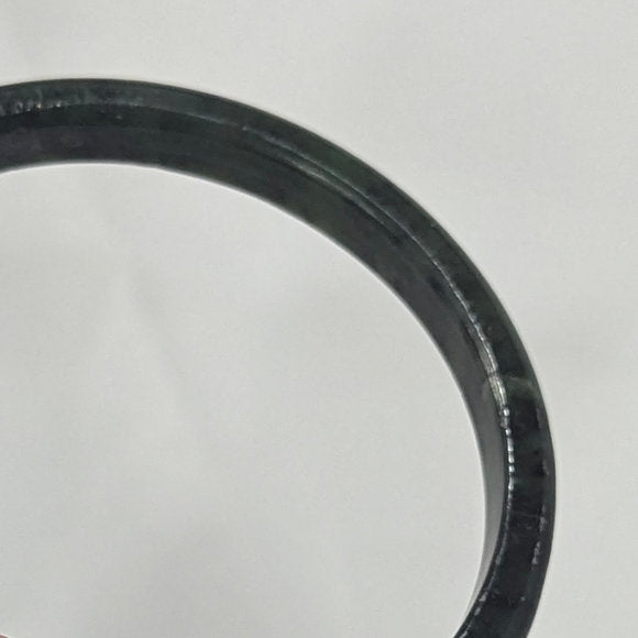 Vintage raw natural green agate bangle, 62mm