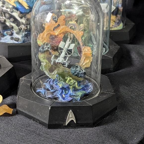 STAR TREK VINTAGE Lot Of 12 Limited Edition Sculpture Franklin Mint Glass Dome