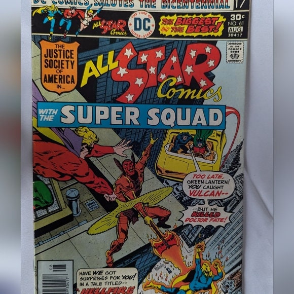 Vintage ALL STAR COMICS #61 - justice society of America 1976 | batman on cover